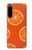 W3946 Seamless Orange Pattern Hard Case and Leather Flip Case For Sony Xperia 5 IV