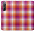 W3941 LGBT Lesbian Pride Flag Plaid Hard Case and Leather Flip Case For Sony Xperia 1 II