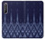 W3950 Textile Thai Blue Pattern Hard Case and Leather Flip Case For Sony Xperia 1 II