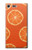 W3946 Seamless Orange Pattern Hard Case and Leather Flip Case For Sony Xperia XZ Premium