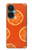 W3946 Seamless Orange Pattern Hard Case and Leather Flip Case For OnePlus Nord CE 3 Lite, Nord N30 5G