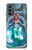 W3911 Cute Little Mermaid Aqua Spa Hard Case and Leather Flip Case For Motorola Moto G62 5G