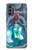 W3912 Cute Little Mermaid Aqua Spa Hard Case and Leather Flip Case For Motorola Moto G62 5G