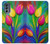 W3926 Colorful Tulip Oil Painting Hard Case and Leather Flip Case For Motorola Moto G62 5G