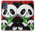 W3929 Cute Panda Eating Bamboo Hard Case and Leather Flip Case For Motorola Moto G62 5G