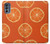 W3946 Seamless Orange Pattern Hard Case and Leather Flip Case For Motorola Moto G62 5G