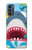 W3947 Shark Helicopter Cartoon Hard Case and Leather Flip Case For Motorola Moto G62 5G