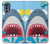 W3947 Shark Helicopter Cartoon Hard Case and Leather Flip Case For Motorola Moto G62 5G