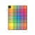 W3942 LGBTQ Rainbow Plaid Tartan Tablet Hard Case For iPad Pro 11 (2021,2020,2018, 3rd, 2nd, 1st)