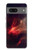 W3897 Red Nebula Space Hard Case and Leather Flip Case For Google Pixel 7a