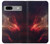 W3897 Red Nebula Space Hard Case and Leather Flip Case For Google Pixel 7a
