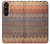 W3752 Zigzag Fabric Pattern Graphic Printed Hard Case and Leather Flip Case For Sony Xperia 1 V