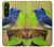 W3839 Bluebird of Happiness Blue Bird Hard Case and Leather Flip Case For Sony Xperia 1 V