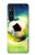 W3844 Glowing Football Soccer Ball Hard Case and Leather Flip Case For Sony Xperia 1 V