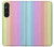 W3849 Colorful Vertical Colors Hard Case and Leather Flip Case For Sony Xperia 1 V
