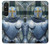 W3864 Medieval Templar Heavy Armor Knight Hard Case and Leather Flip Case For Sony Xperia 1 V