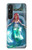 W3911 Cute Little Mermaid Aqua Spa Hard Case and Leather Flip Case For Sony Xperia 1 V