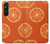 W3946 Seamless Orange Pattern Hard Case and Leather Flip Case For Sony Xperia 1 V