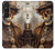 W3949 Steampunk Skull Smoking Hard Case and Leather Flip Case For Sony Xperia 1 V