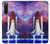 W3913 Colorful Nebula Space Shuttle Hard Case and Leather Flip Case For Sony Xperia 10 V