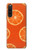 W3946 Seamless Orange Pattern Hard Case and Leather Flip Case For Sony Xperia 10 V