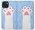 W3618 Cat Paw Hard Case and Leather Flip Case For iPhone 15