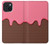 W3754 Strawberry Ice Cream Cone Hard Case and Leather Flip Case For iPhone 15