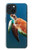 W3899 Sea Turtle Hard Case and Leather Flip Case For iPhone 15