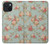W3910 Vintage Rose Hard Case and Leather Flip Case For iPhone 15