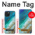 W3920 Abstract Ocean Blue Color Mixed Emerald Hard Case and Leather Flip Case For iPhone 15