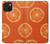 W3946 Seamless Orange Pattern Hard Case and Leather Flip Case For iPhone 15
