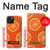 W3946 Seamless Orange Pattern Hard Case and Leather Flip Case For iPhone 15