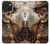W3949 Steampunk Skull Smoking Hard Case and Leather Flip Case For iPhone 15