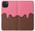 W3754 Strawberry Ice Cream Cone Hard Case and Leather Flip Case For iPhone 15 Plus