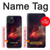 W3897 Red Nebula Space Hard Case and Leather Flip Case For iPhone 15 Plus