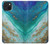 W3920 Abstract Ocean Blue Color Mixed Emerald Hard Case and Leather Flip Case For iPhone 15 Plus