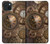 W3927 Compass Clock Gage Steampunk Hard Case and Leather Flip Case For iPhone 15 Plus