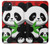 W3929 Cute Panda Eating Bamboo Hard Case and Leather Flip Case For iPhone 15 Plus
