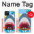 W3947 Shark Helicopter Cartoon Hard Case and Leather Flip Case For iPhone 15 Plus