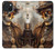 W3949 Steampunk Skull Smoking Hard Case and Leather Flip Case For iPhone 15 Plus