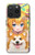 W3918 Baby Corgi Dog Corgi Girl Candy Hard Case and Leather Flip Case For iPhone 15 Pro
