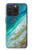 W3920 Abstract Ocean Blue Color Mixed Emerald Hard Case and Leather Flip Case For iPhone 15 Pro