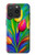 W3926 Colorful Tulip Oil Painting Hard Case and Leather Flip Case For iPhone 15 Pro