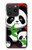 W3929 Cute Panda Eating Bamboo Hard Case and Leather Flip Case For iPhone 15 Pro