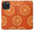 W3946 Seamless Orange Pattern Hard Case and Leather Flip Case For iPhone 15 Pro