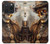 W3949 Steampunk Skull Smoking Hard Case and Leather Flip Case For iPhone 15 Pro