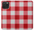 W3535 Red Gingham Hard Case and Leather Flip Case For iPhone 15 Pro Max