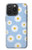 W3681 Daisy Flowers Pattern Hard Case and Leather Flip Case For iPhone 15 Pro Max