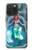 W3911 Cute Little Mermaid Aqua Spa Hard Case and Leather Flip Case For iPhone 15 Pro Max