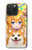 W3918 Baby Corgi Dog Corgi Girl Candy Hard Case and Leather Flip Case For iPhone 15 Pro Max